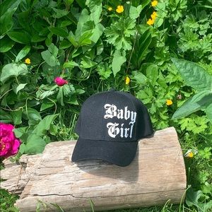 BABY GIRL- Black Baseball Hat